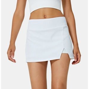 Halara white split hem skort
